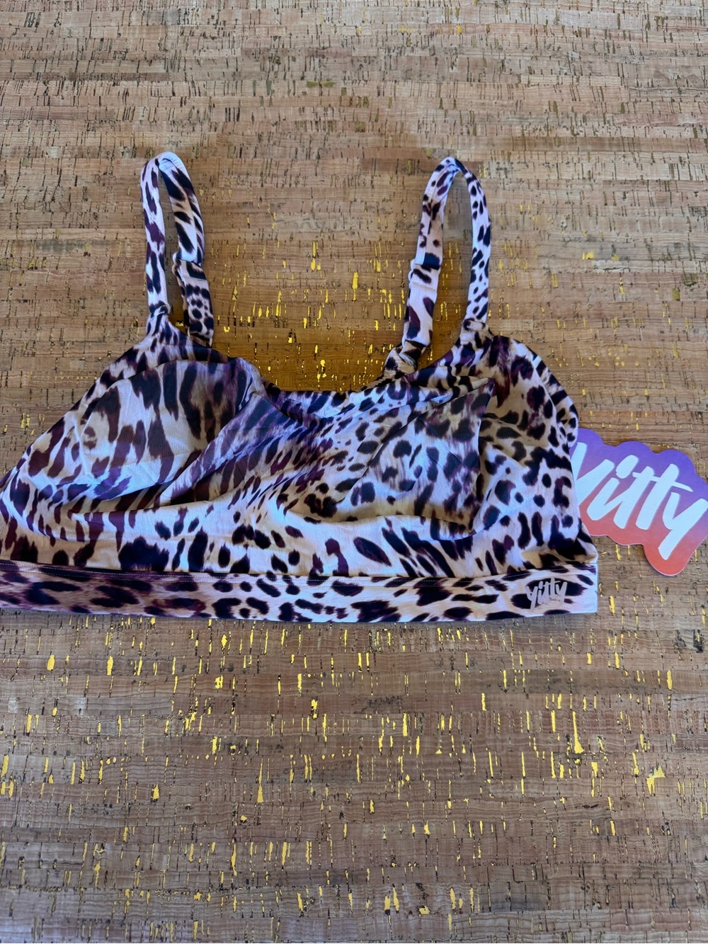 YITTY Leopard Print Bikini Bottoms - Taupe & Dark Brown